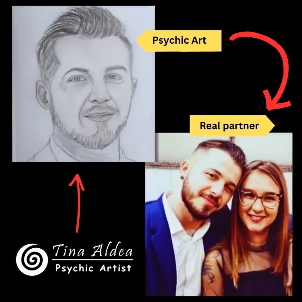 Tina Aldea Psychic Soulmate Sketch vs real partner comparison